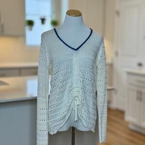 Maurices | Ivory Cream Boho Crochet Sweater